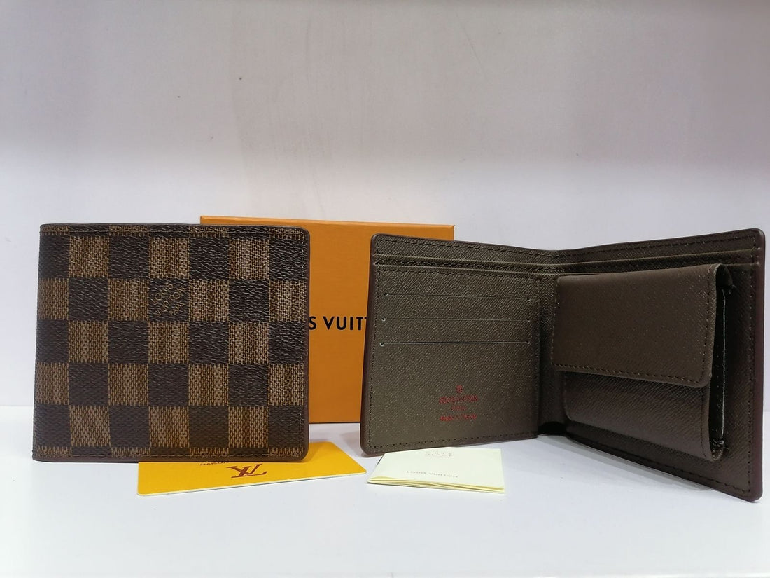 LV Grid Brown Bifold Wallet