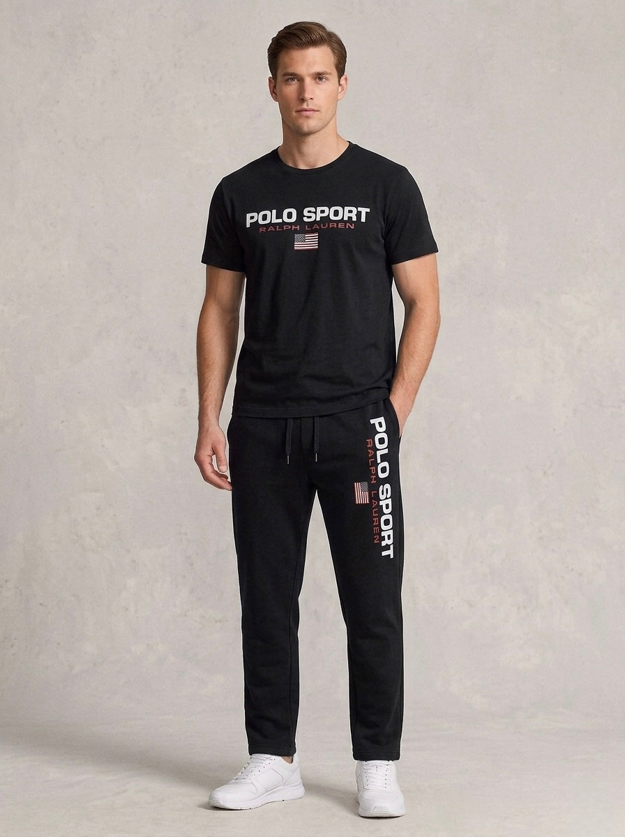 RL Polo Cotton Tracksuit ( Black )