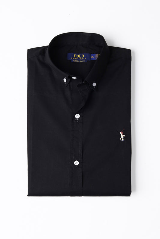 RL Polo Custom Slim Fit Shirt ( Black )