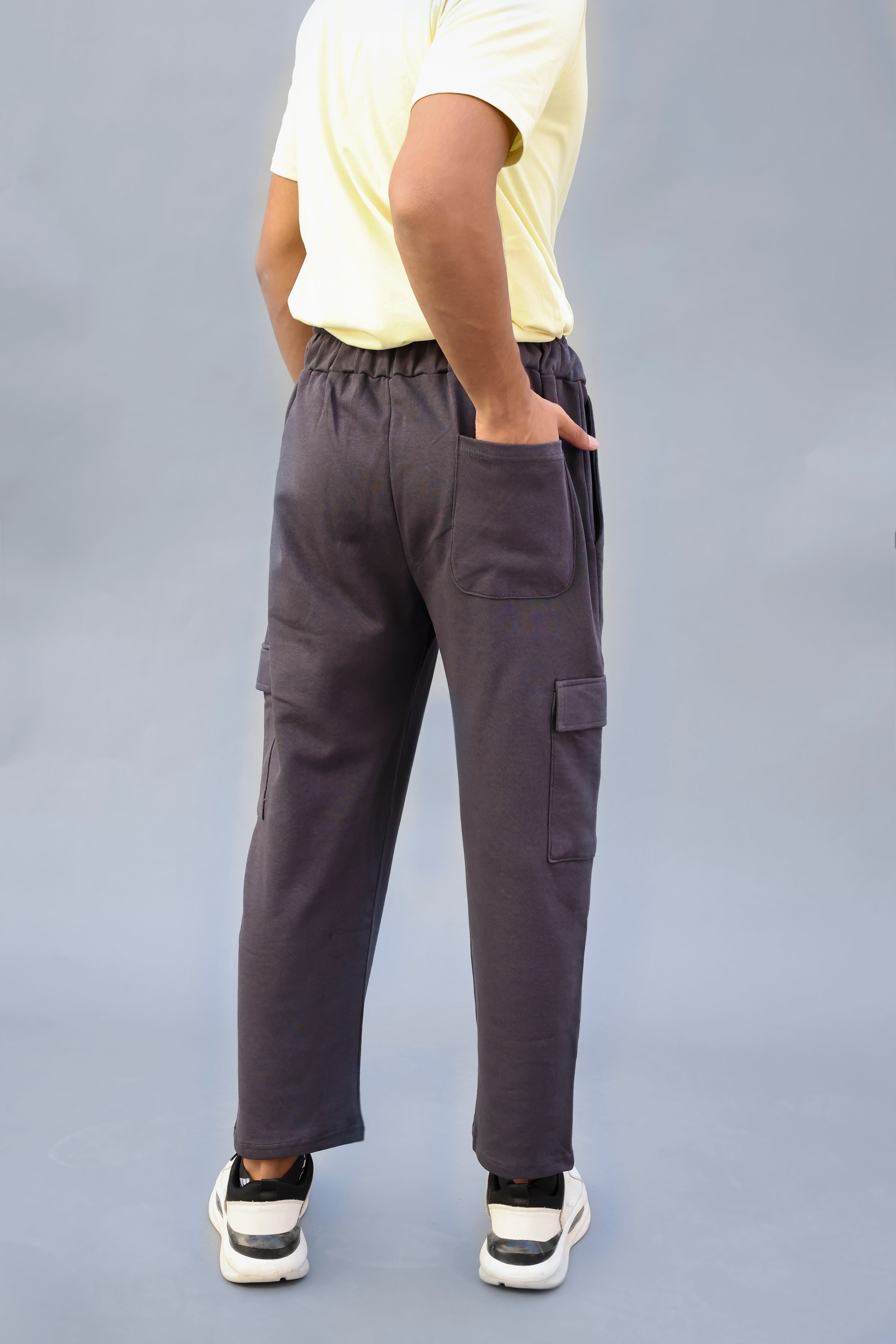 Zara Grey Loose-Fit Cargo Pants