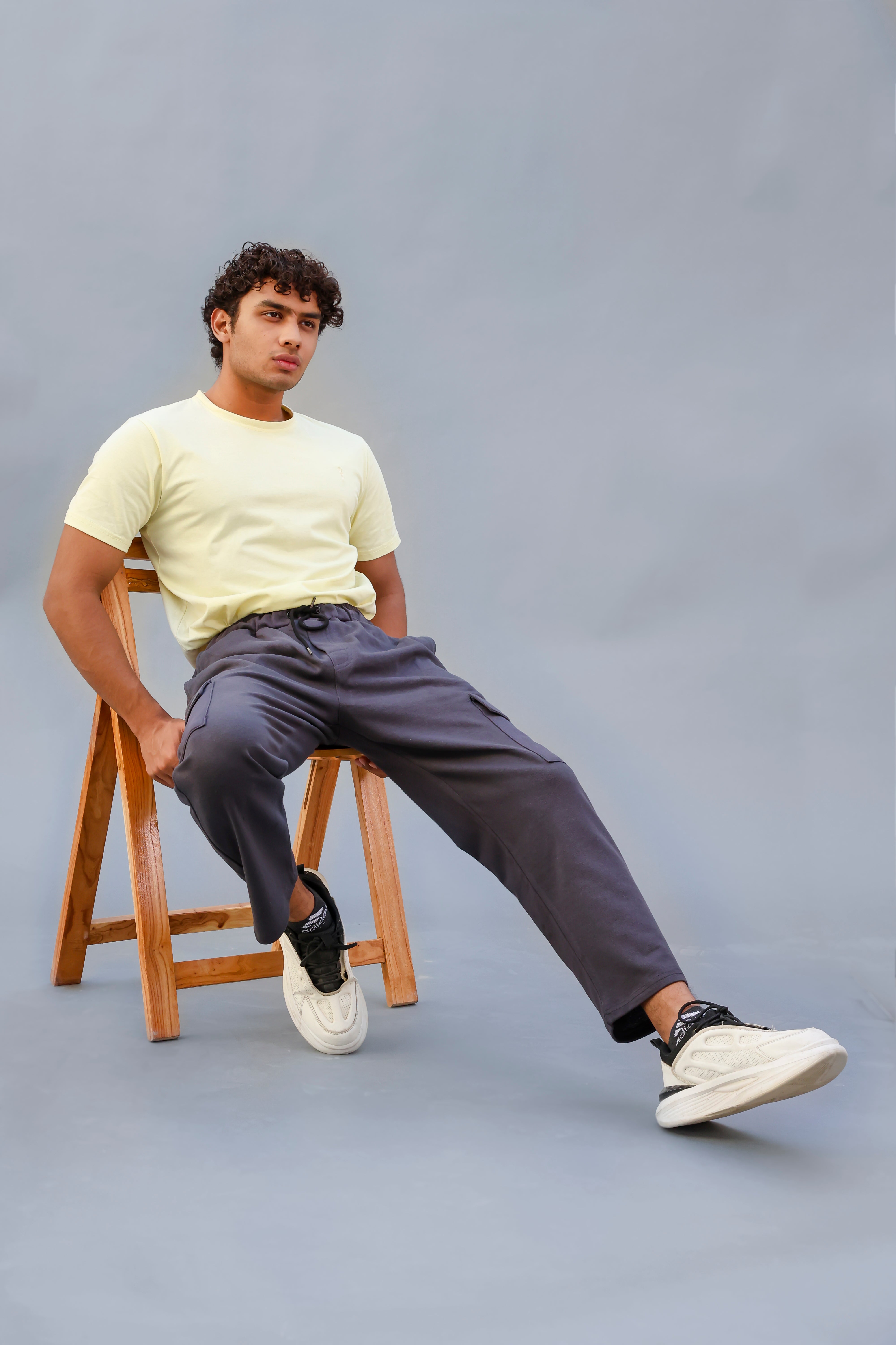 Zara Grey Loose-Fit Cargo Pants