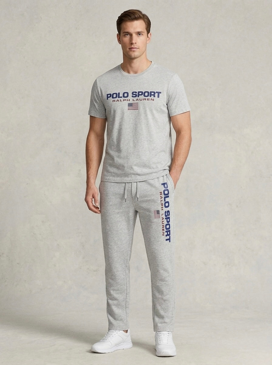 RL Polo Cotton Tracksuit ( Heather Grey )