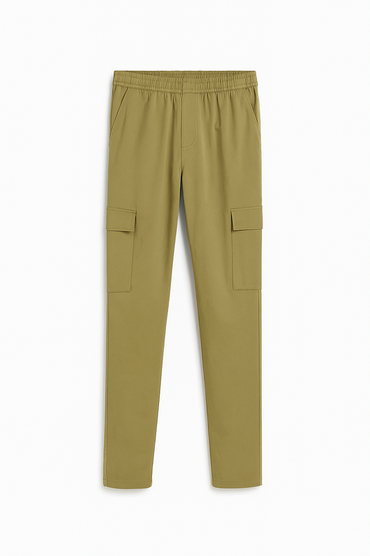 Zara Green Loose-Fit Cargo Pants