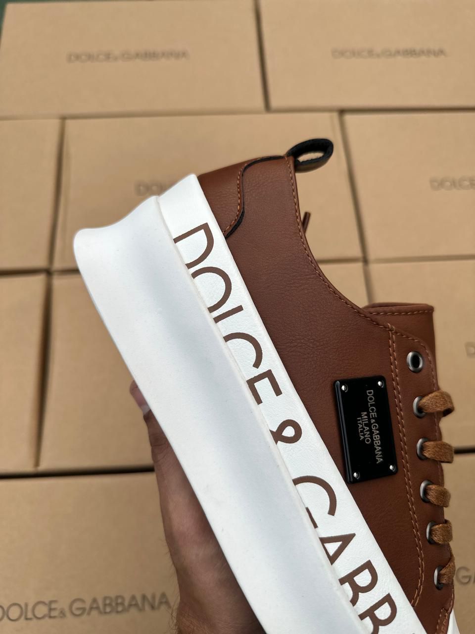 D & G Leather Sneakers