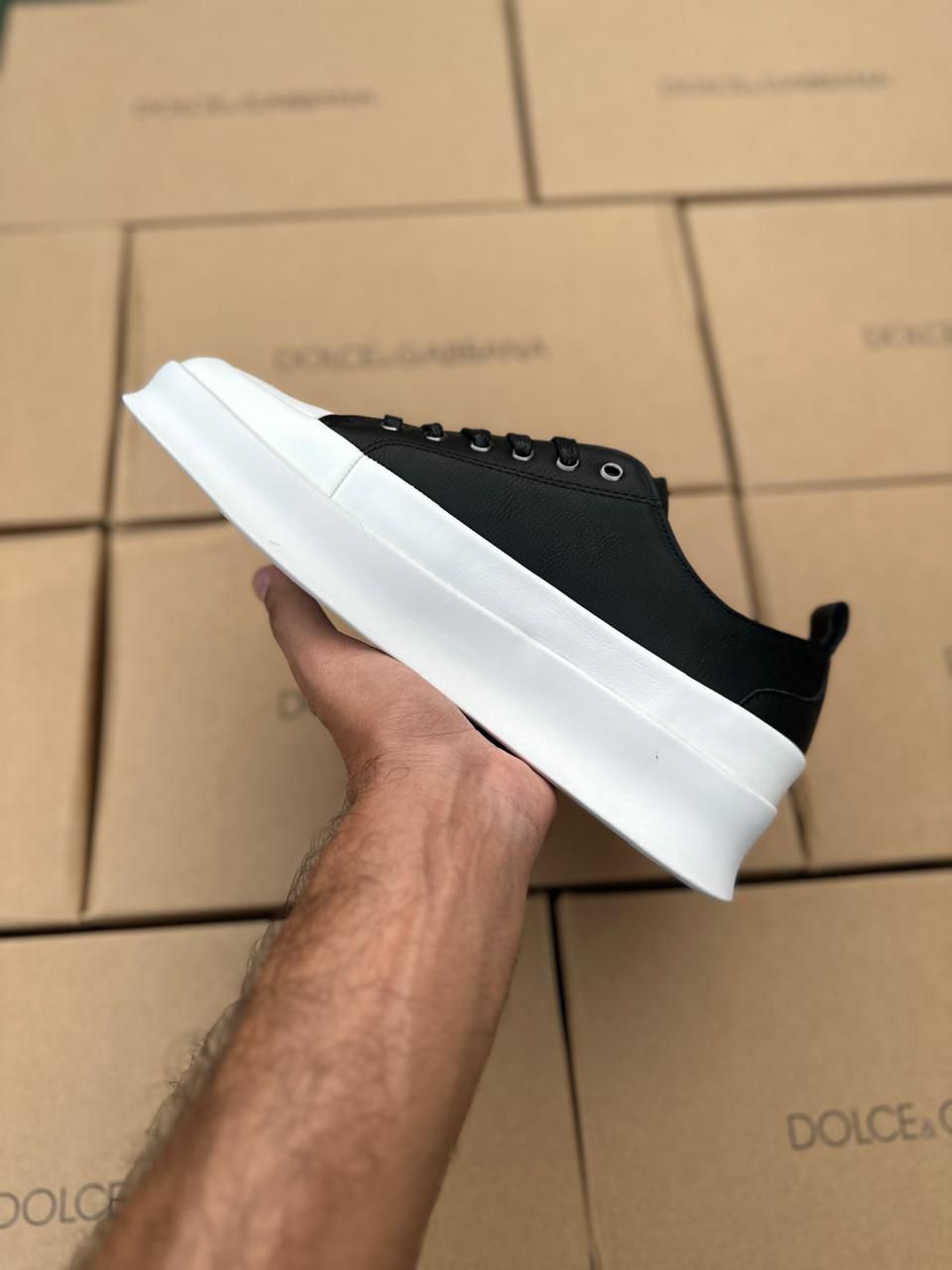 D & G Leather Sneakers