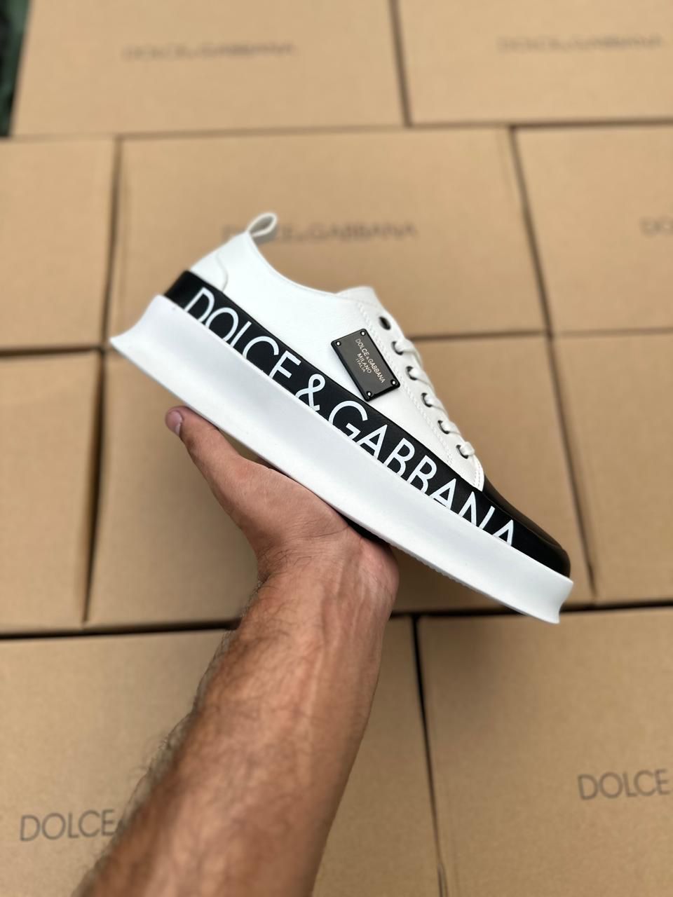 D & G Leather Sneakers