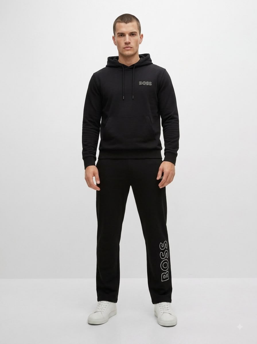Boss Cotton Trousers ( Black )