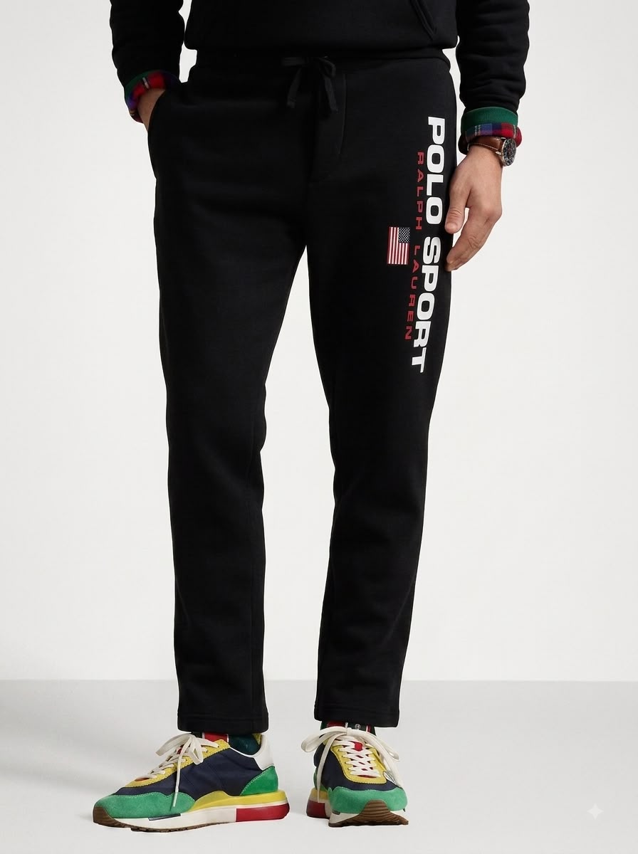 RL Polo Cotton Trouser ( Black )