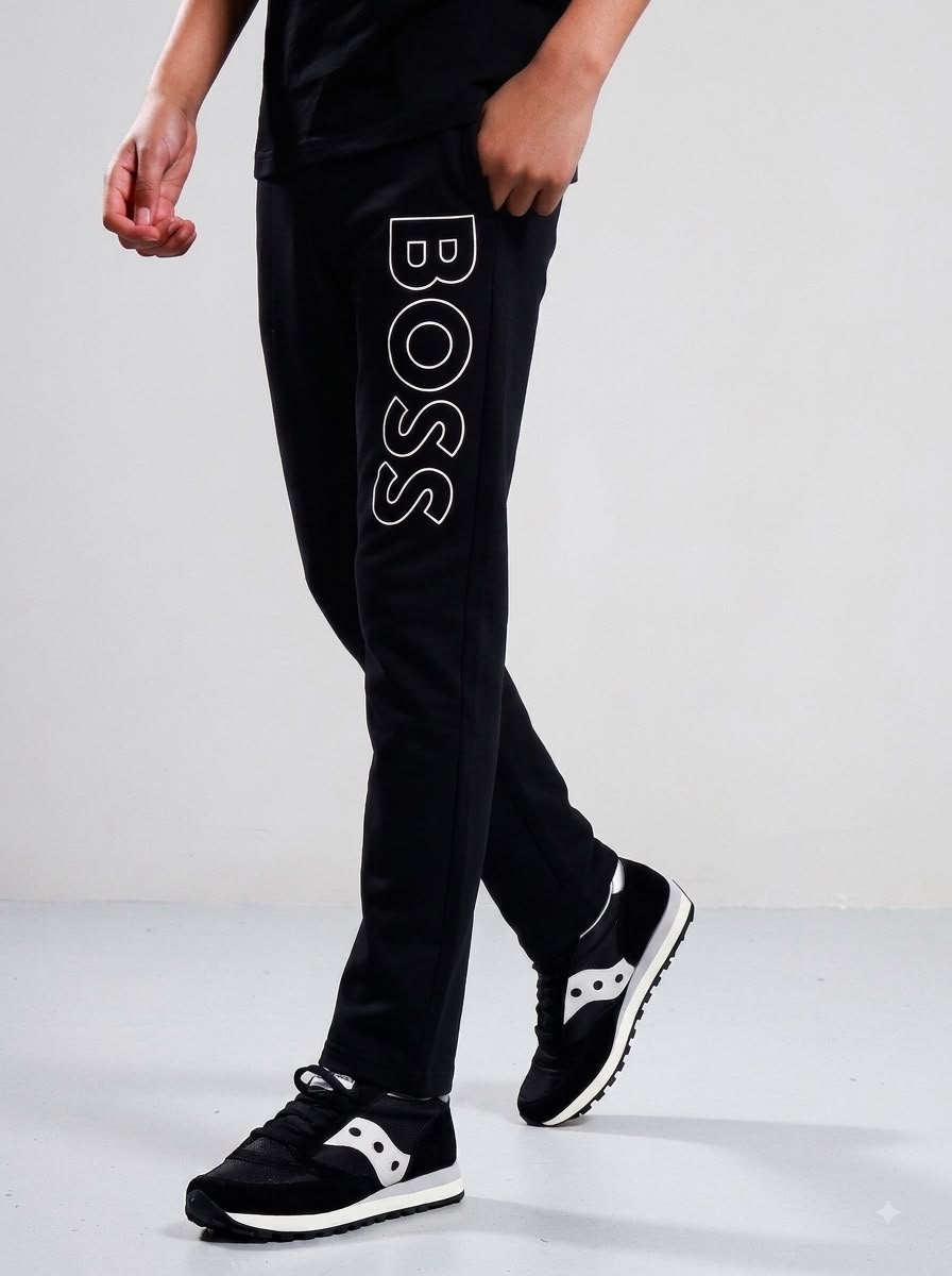 Boss Cotton Trousers ( Black )