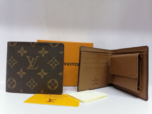 LV Brown Flower Bifold Wallet